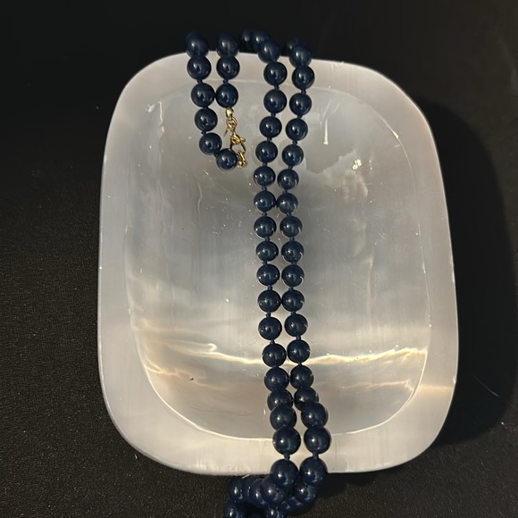 Blue aventurine 8mm beaded necklaces with gold hardware approx 24” long. - Picture 2 of 4